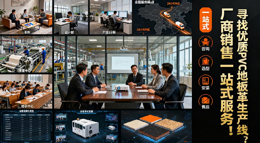 尋找優(yōu)質(zhì)PVC地板革生產(chǎn)線？廠商銷售一站式服務(wù)！